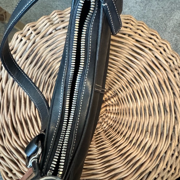 Coach Demi Hobo Legacy Hampton Leather Y2K Black Small Shoulder Bag # 7593 - Picture 7 of 11